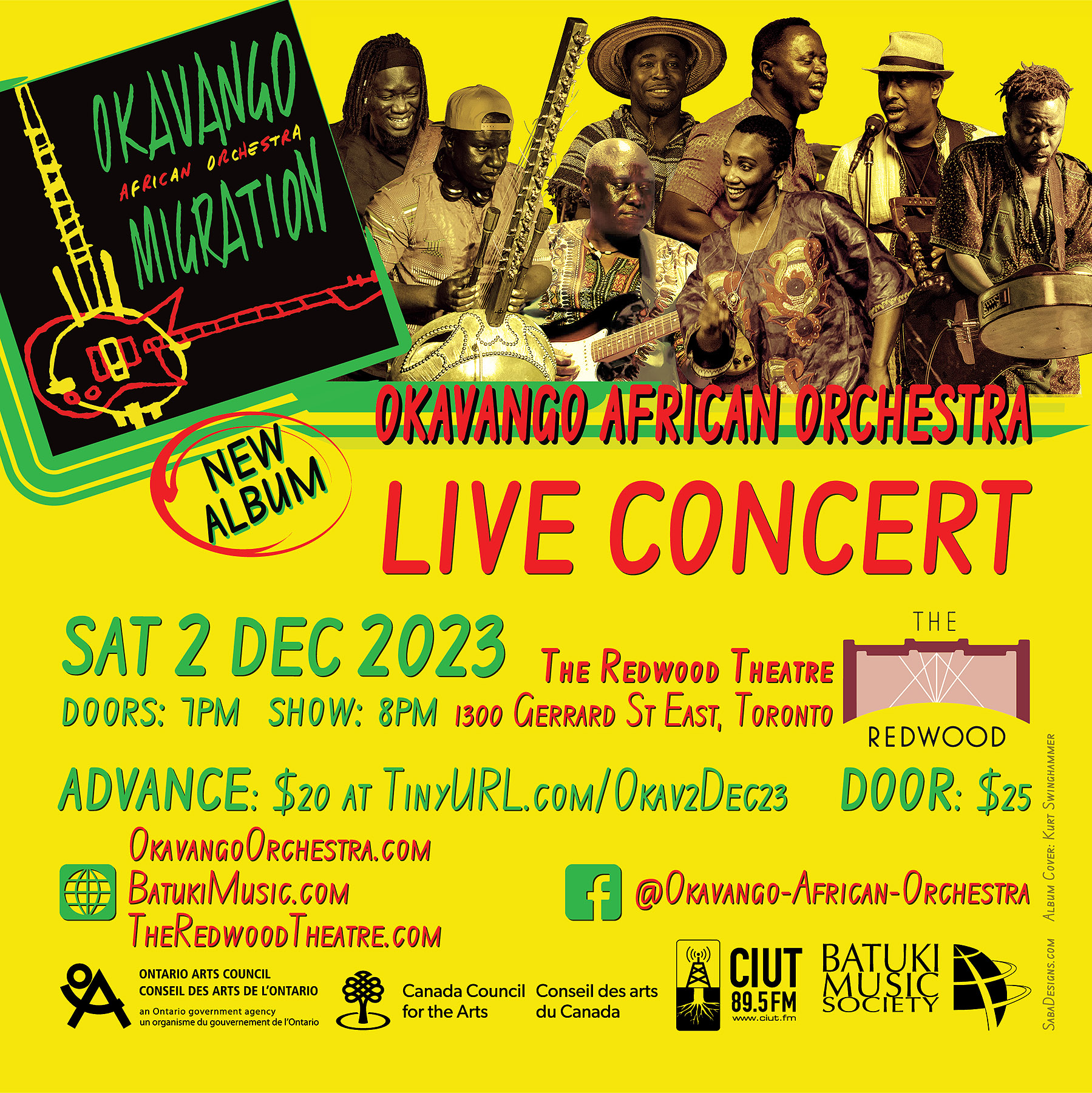 Okavango African Orchestra at the Redwood Theatre